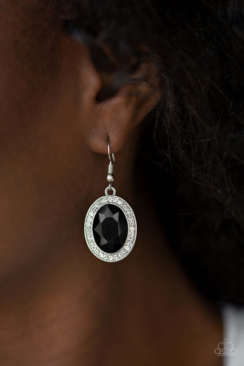 Paparazzi Accessories ✽ Only FAME In Town - Black Earrings✽Flat Rate Ship $4.50✽ - Image #2