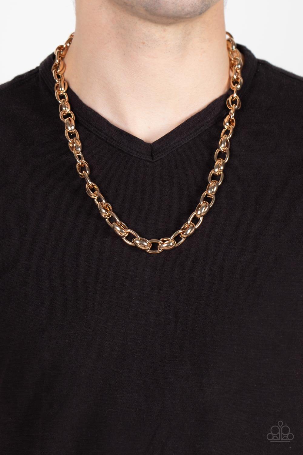 Paparazzi Accessories ❋Rookie of the Year - Gold Mens Necklace❋ Flat Rate Ship $4.50❋ - Image #2