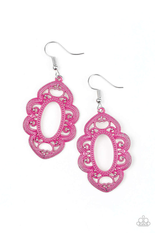 brought✽to✽you✽by✽blingflingbykat✽mantras-and-mandalas-pink-earrings✽paparazzi-accessories