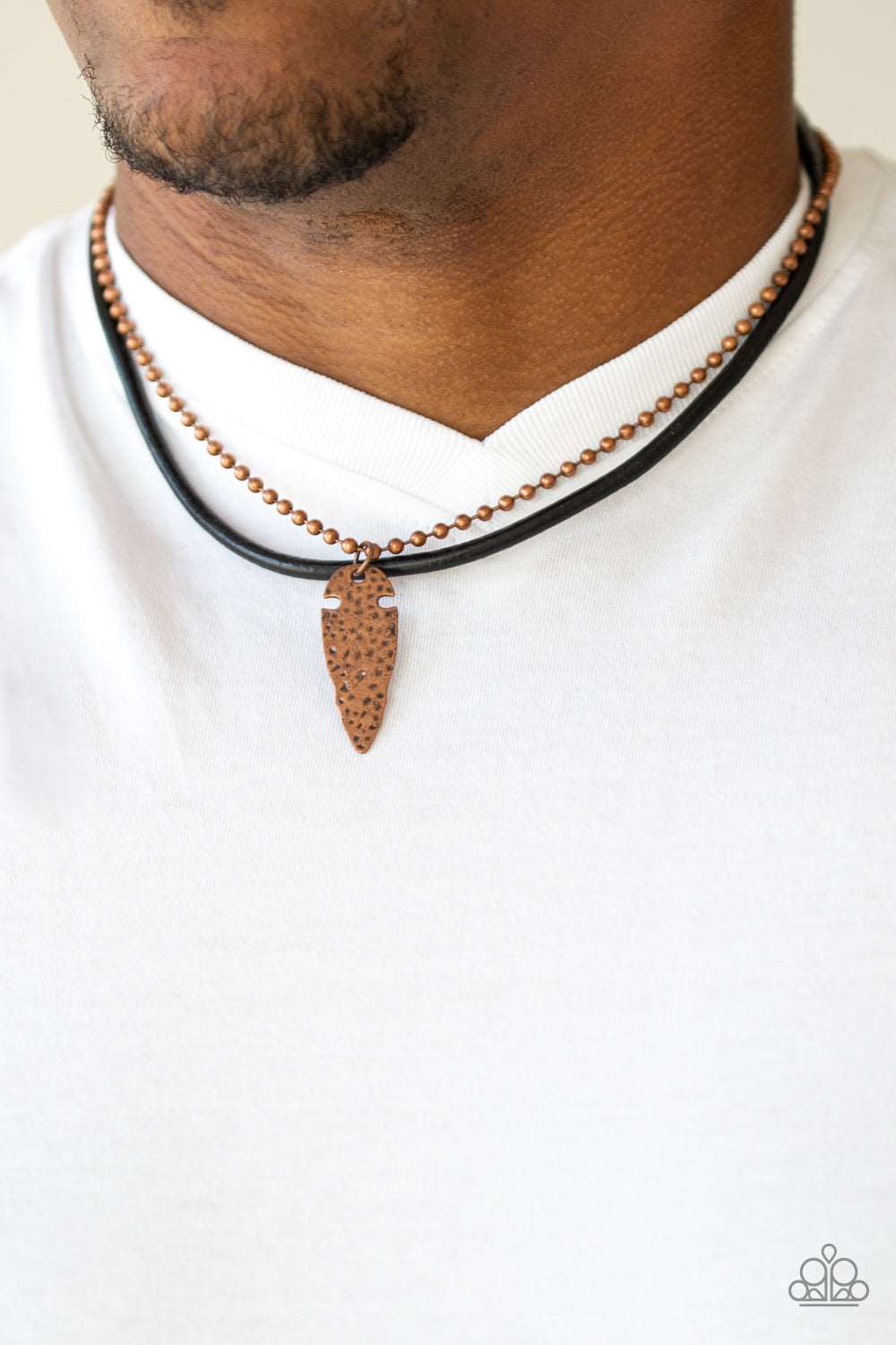 Paparazzi Accessories ✽ Arrowhead Anvil - Copper Mens Necklace✽Flat Rate Ship $4.50✽