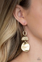 Load image into Gallery viewer, Paparazzi Accessories ✽ Melting Pot - Brass Earrings✽Flat Rate Ship $4.50✽ - Image #2
