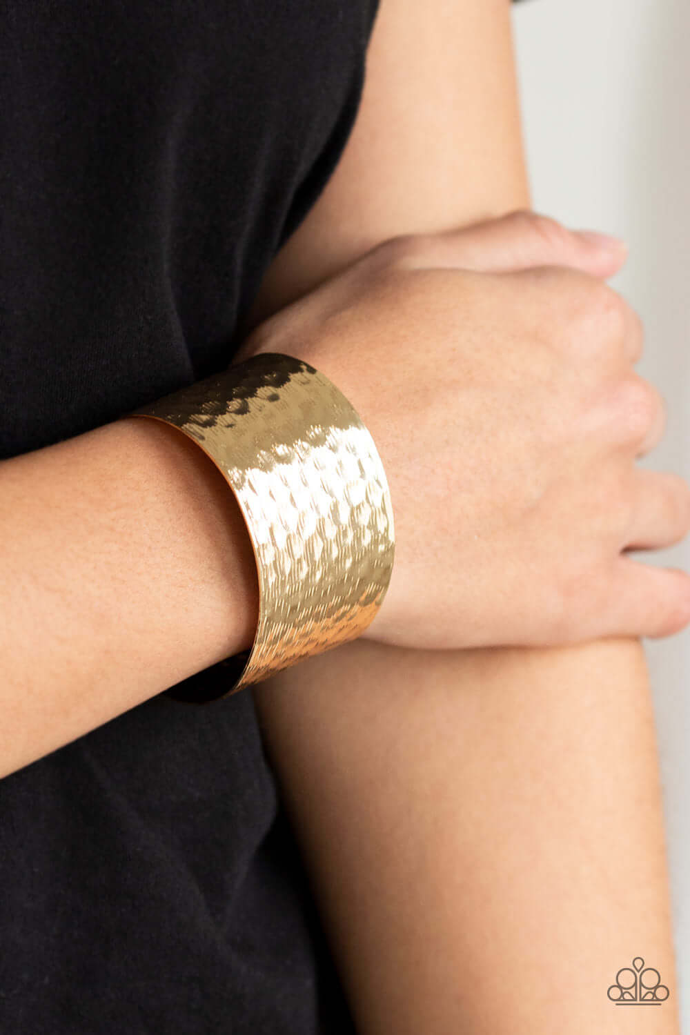 Paparazzi Accessories ✽ Simmering Shimmer - Gold Bracelet✽Flat Rate Ship $4.50✽ - Image #2