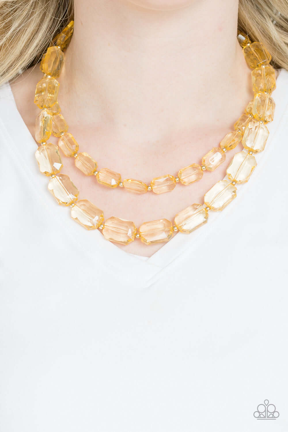 Paparazzi Accessories ✽ Ice Bank - Gold Necklace✽Flat Rate Ship $4.50✽ - Image #2