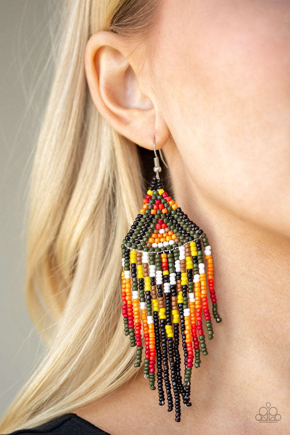 Paparazzi Accessories ✽ Boho Blast - Green Earrings✽Flat Rate Ship $4.50✽