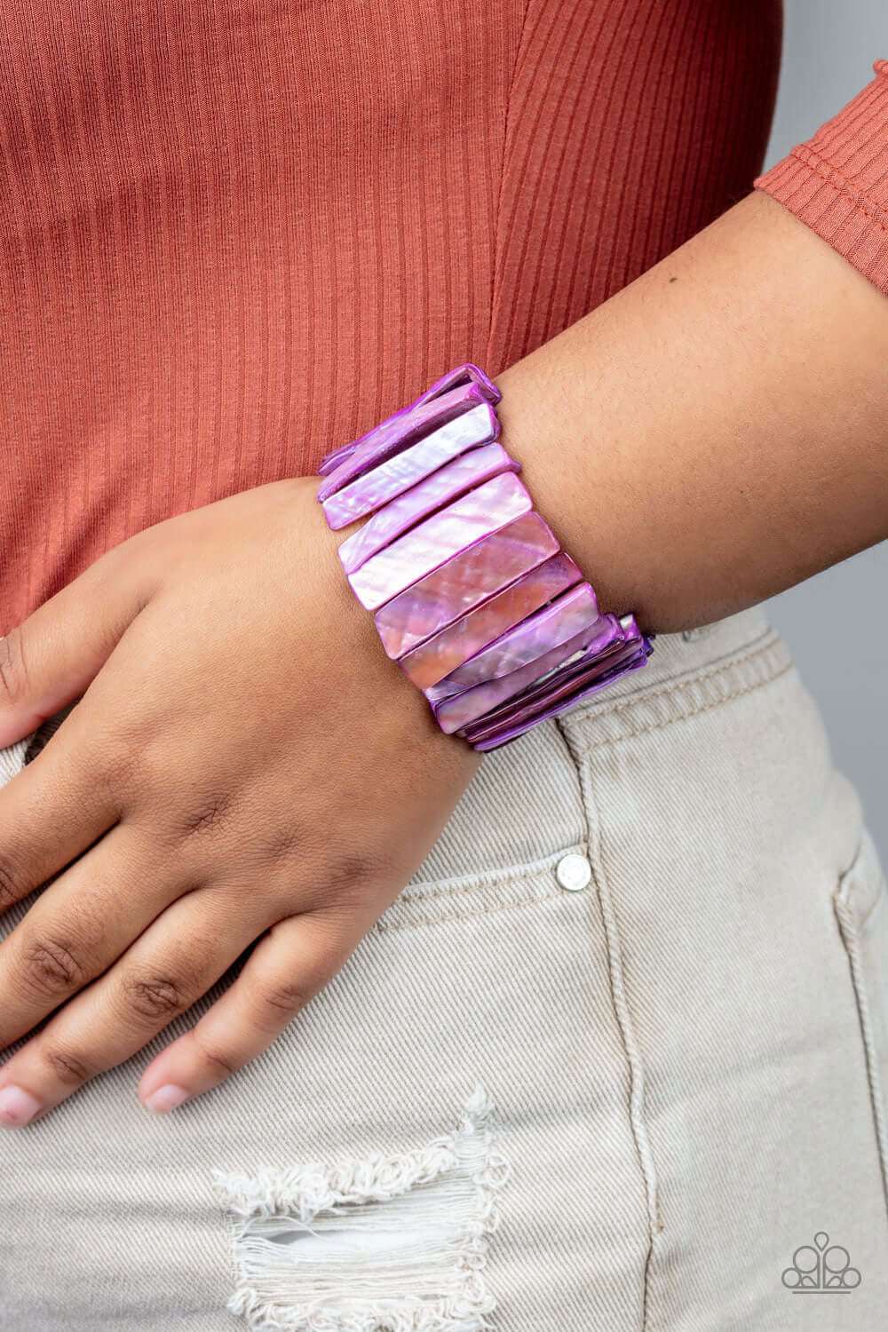 Paparazzi Accessories ✽ Beach Blast - Purple Bracelet✽Flat Rate Ship $4.50✽ - Image #2