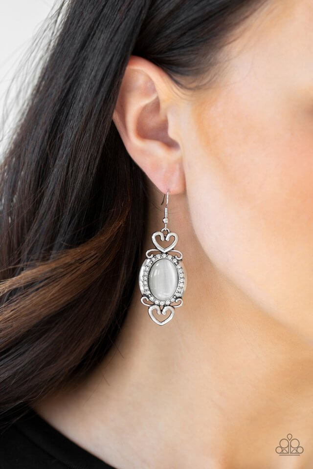 Paparazzi Accessories ❋Port Royal Princess - White Earrings❋ Flat Rate Ship $4.50❋ - Image #2