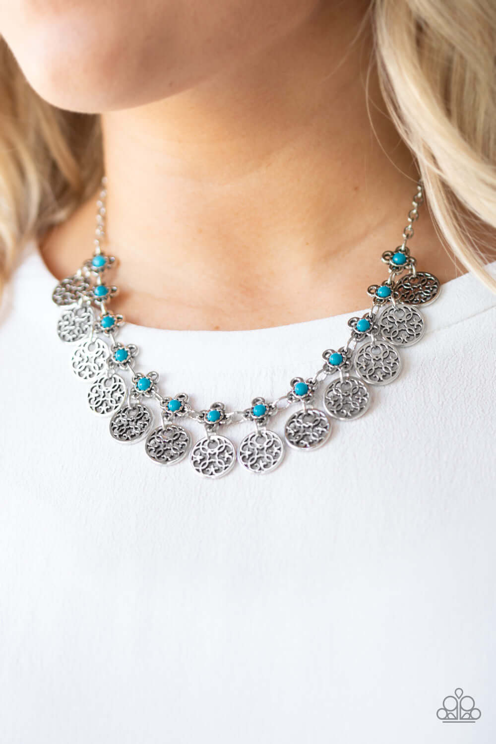 Paparazzi Accessories ✽ Mandala Movement - Blue Necklace✽Flat Rate Ship $4.50✽ - Image #2