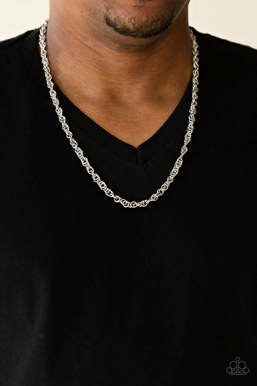 Paparazzi Accessories ❋Lightweight Division - Silver Mens Necklace❋ Flat Rate Ship $4.50❋ - Image #2