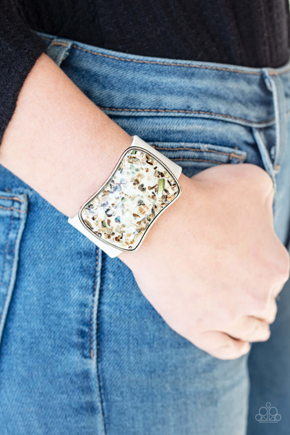 Paparazzi Accessories ✽ Twinkle Twinkle Little ROCK STAR - White Bracelet✽Flat Rate Ship $4.50✽ - Image #2