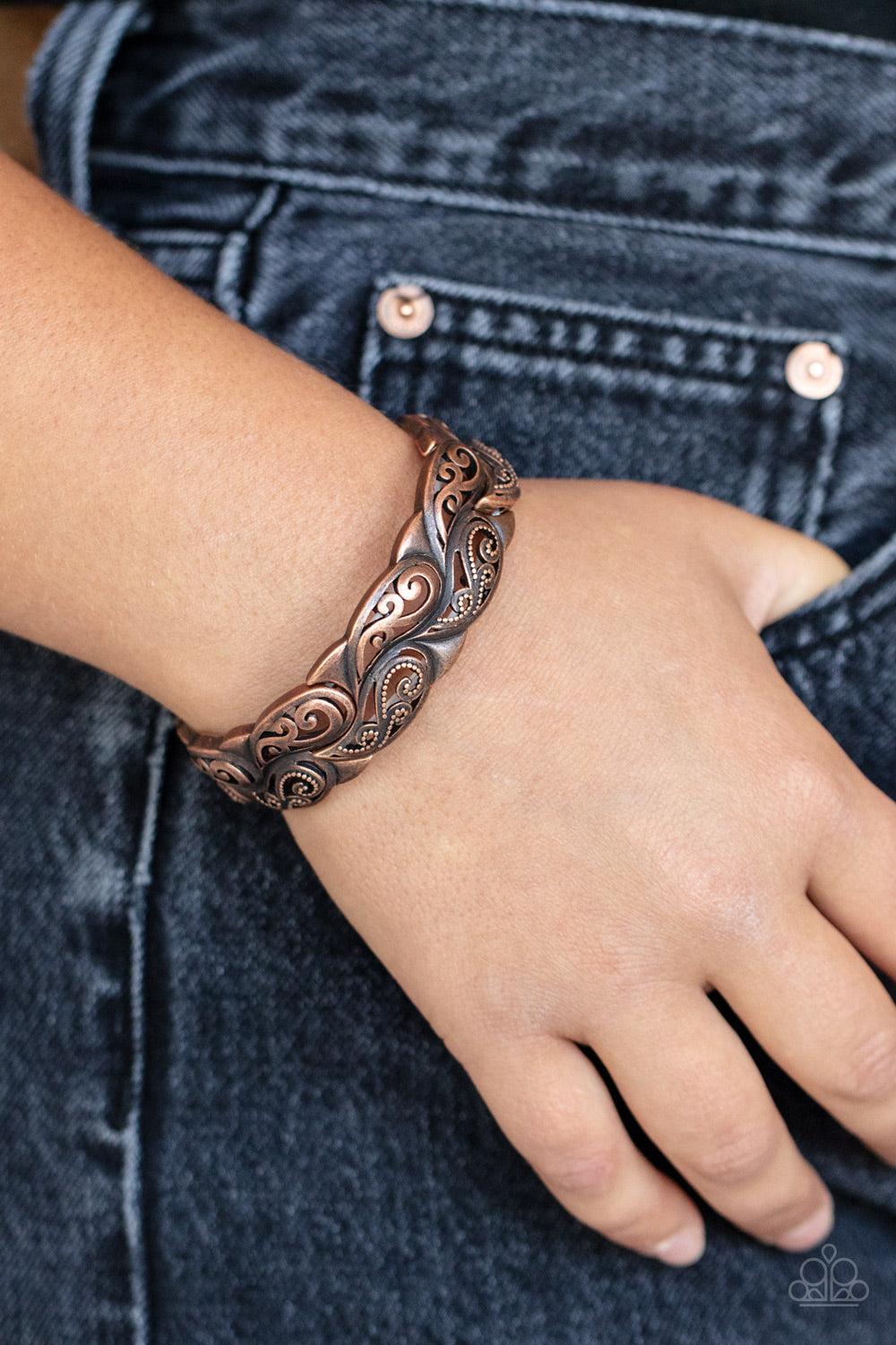 Paparazzi Accessories ❋Paisley Portico - Copper Bracelet❋ Flat Rate Ship $4.50❋ - Image #2