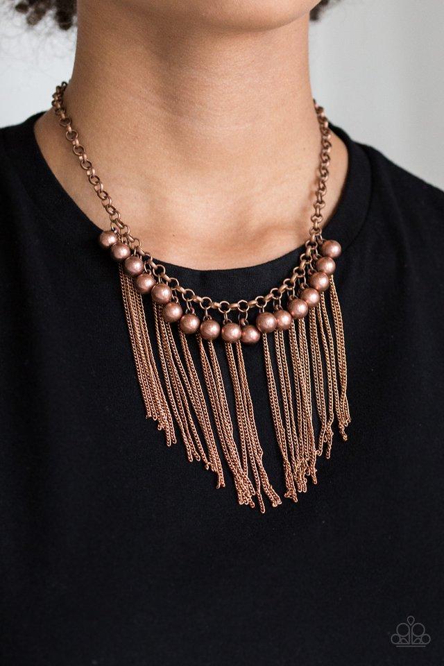 Paparazzi Accessories ✽Powerhouse Prowl - Copper Necklace✽Flat Rate Ship $4.50✽ - Image #2