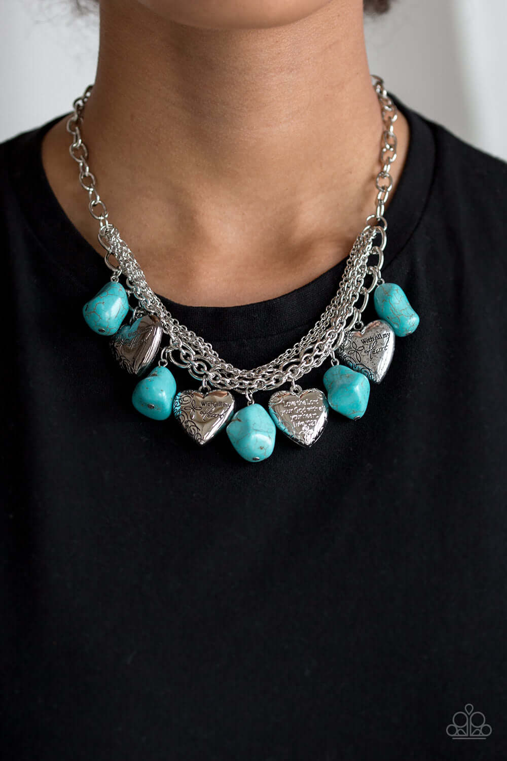 Paparazzi Accessories ✽ Change Of Heart - Blue Necklace✽Flat Rate Ship $4.50✽ - Image #2