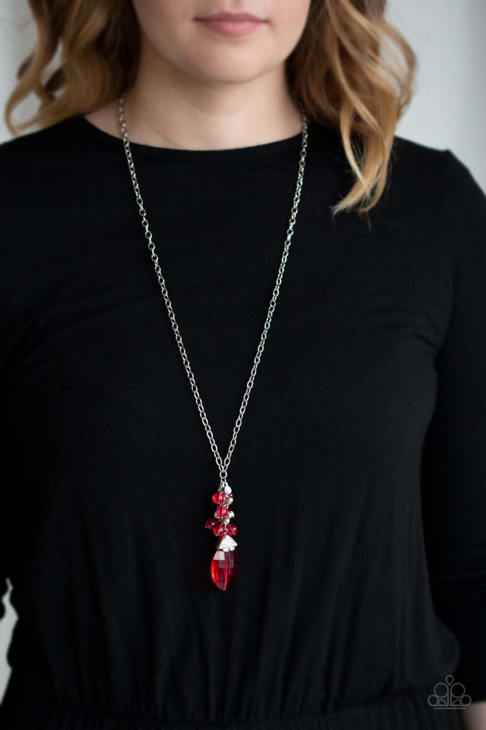 Paparazzi Accessories ✽ Crystal Cascade - Red Necklace✽Flat Rate Ship $4.50✽ - Image #2