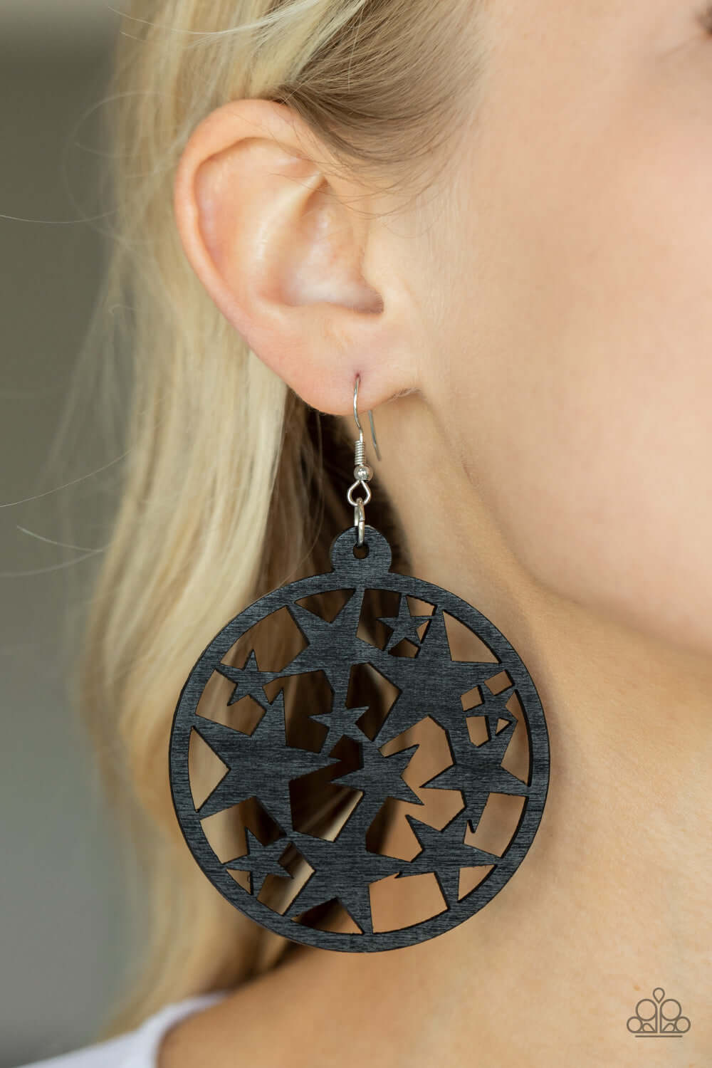 Paparazzi Accessories ❋Cosmic Paradise - Black Earrings❋ Flat Rate Ship $4.50❋ - Image #2