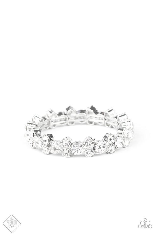 Paparazzi Accessories ❋Here Comes The Bribe - White Bracelet❋ Flat Rate Ship $4.50❋ - Image #1