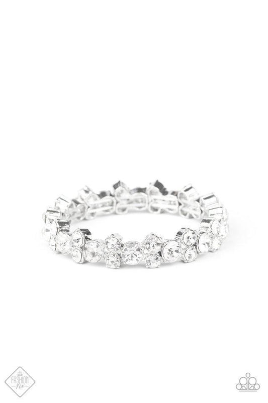 Paparazzi Accessories ❋Here Comes The Bribe - White Bracelet❋ Flat Rate Ship $4.50❋ - Image #1