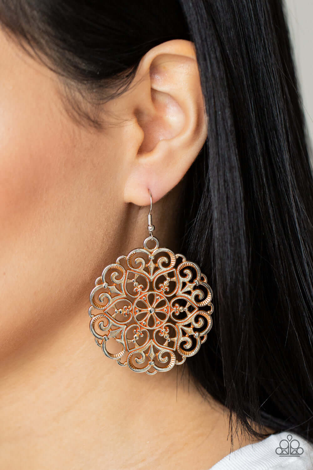 Paparazzi Accessories ❋MANDALA Effect - Orange Earrings❋ Flat Rate Ship $4.50❋ - Image #2
