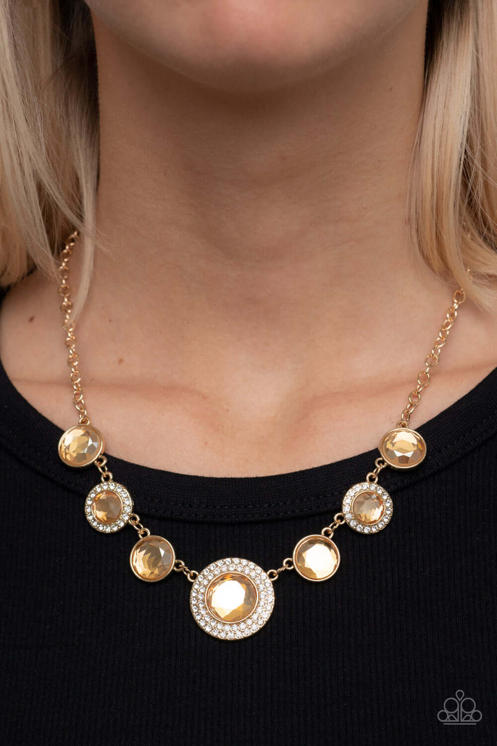 Paparazzi Accessories ❋Extravagant Extravaganza - Gold Necklace❋ Flat Rate Ship $4.50❋ - Image #2