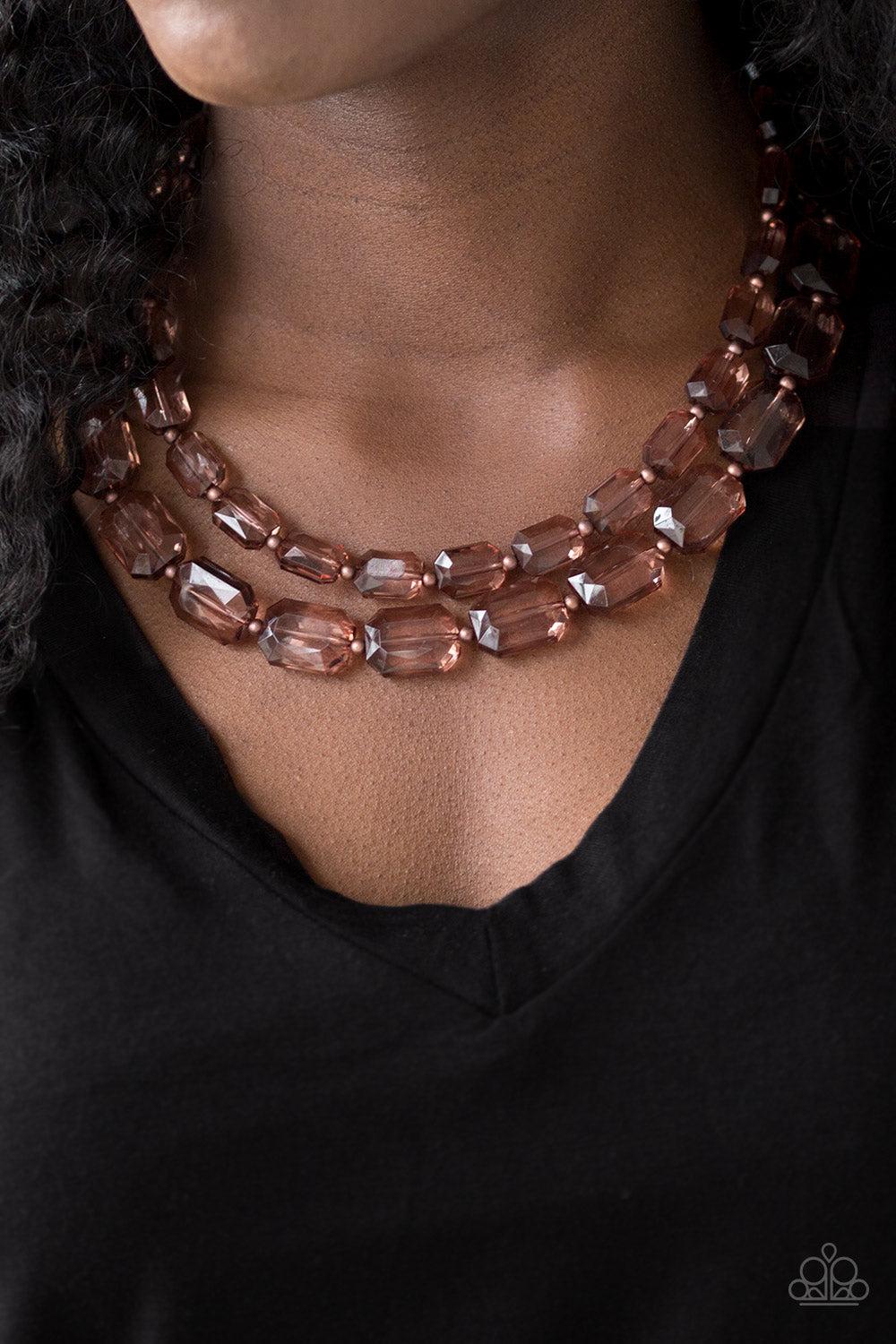 Paparazzi Accessories ✽ Ice Bank - Copper Necklace✽Flat Rate Ship $4.50✽ - Image #2