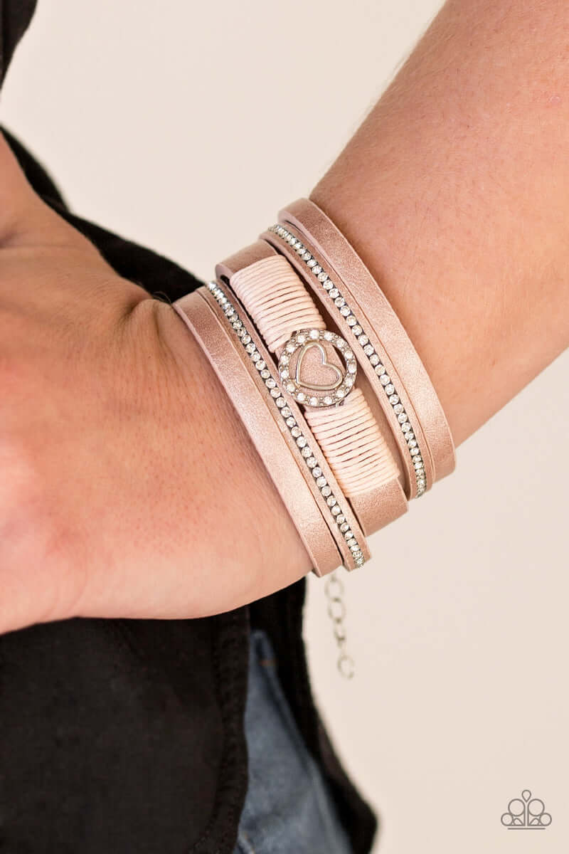 Paparazzi Accessories ❋It Takes Heart - Pink Bracelet❋ Flat Rate Ship $4.50❋ - Image #2