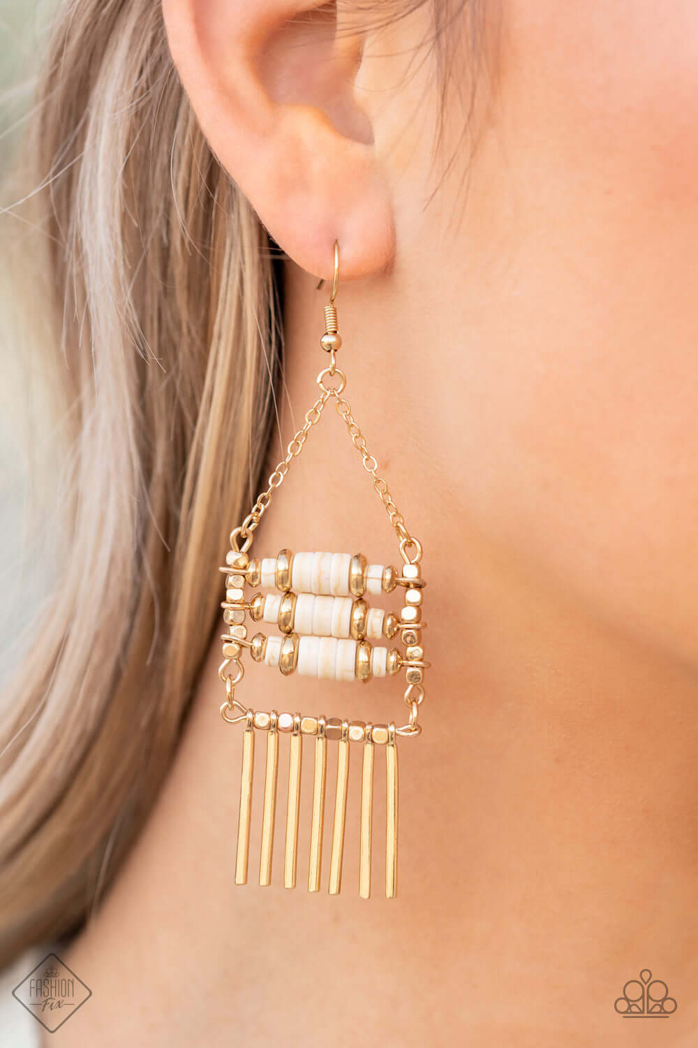 Paparazzi Accessories ❋Tribal Tapestry - Gold Earrings❋ Flat Rate Ship $4.50❋ - Image #2