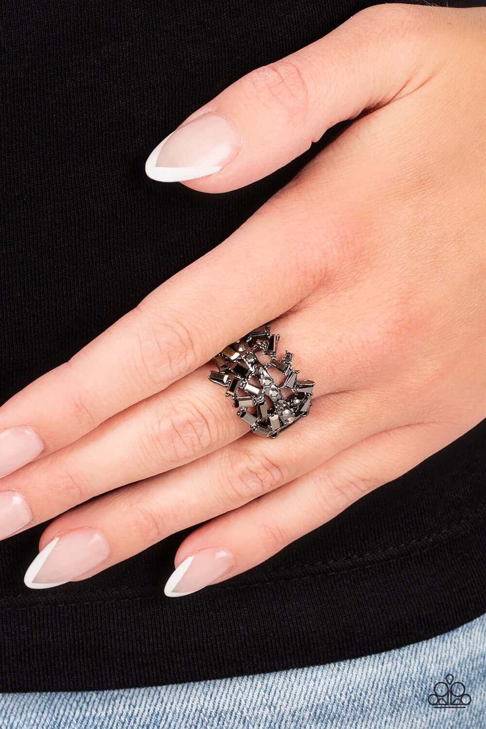 Paparazzi Accessories ❋Scattered Sensation - Black Ring❋ Flat Rate Ship $4.50❋ - Image #2