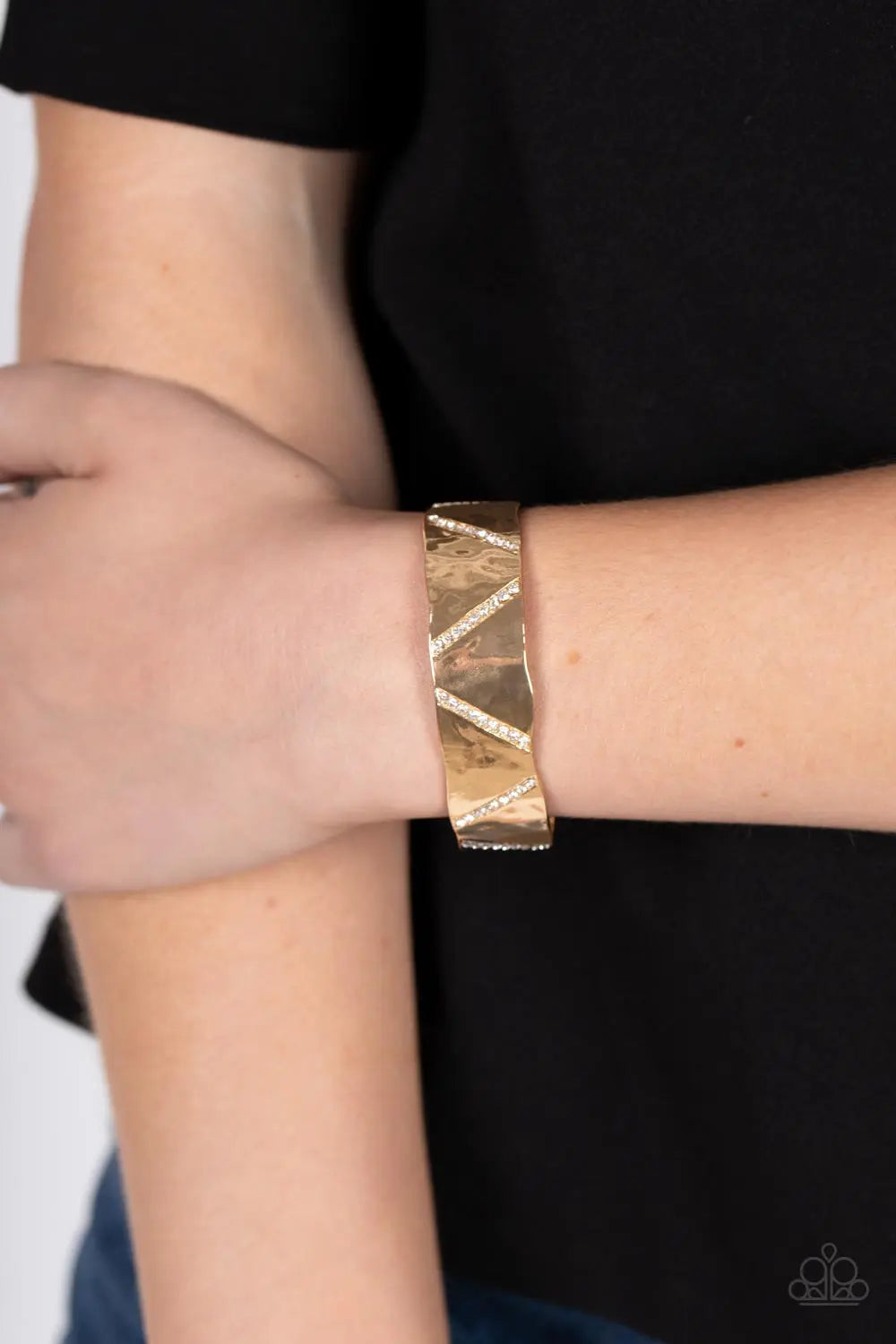 Paparazzi Accessories ❋Couture Crusher - Gold Bracelet❋ Flat Rate Ship $4.50❋ - Image #2