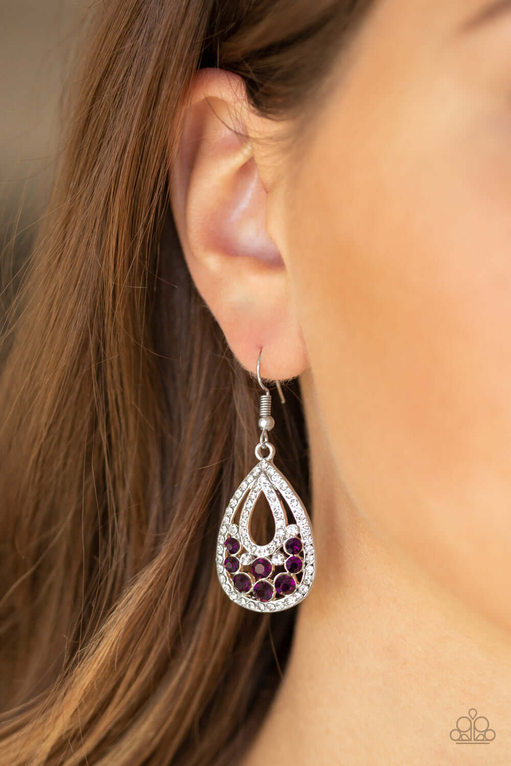 Paparazzi Accessories ✽ Sparkling Stardom - Purple Earrings✽Flat Rate Ship $4.50✽ - Image #2