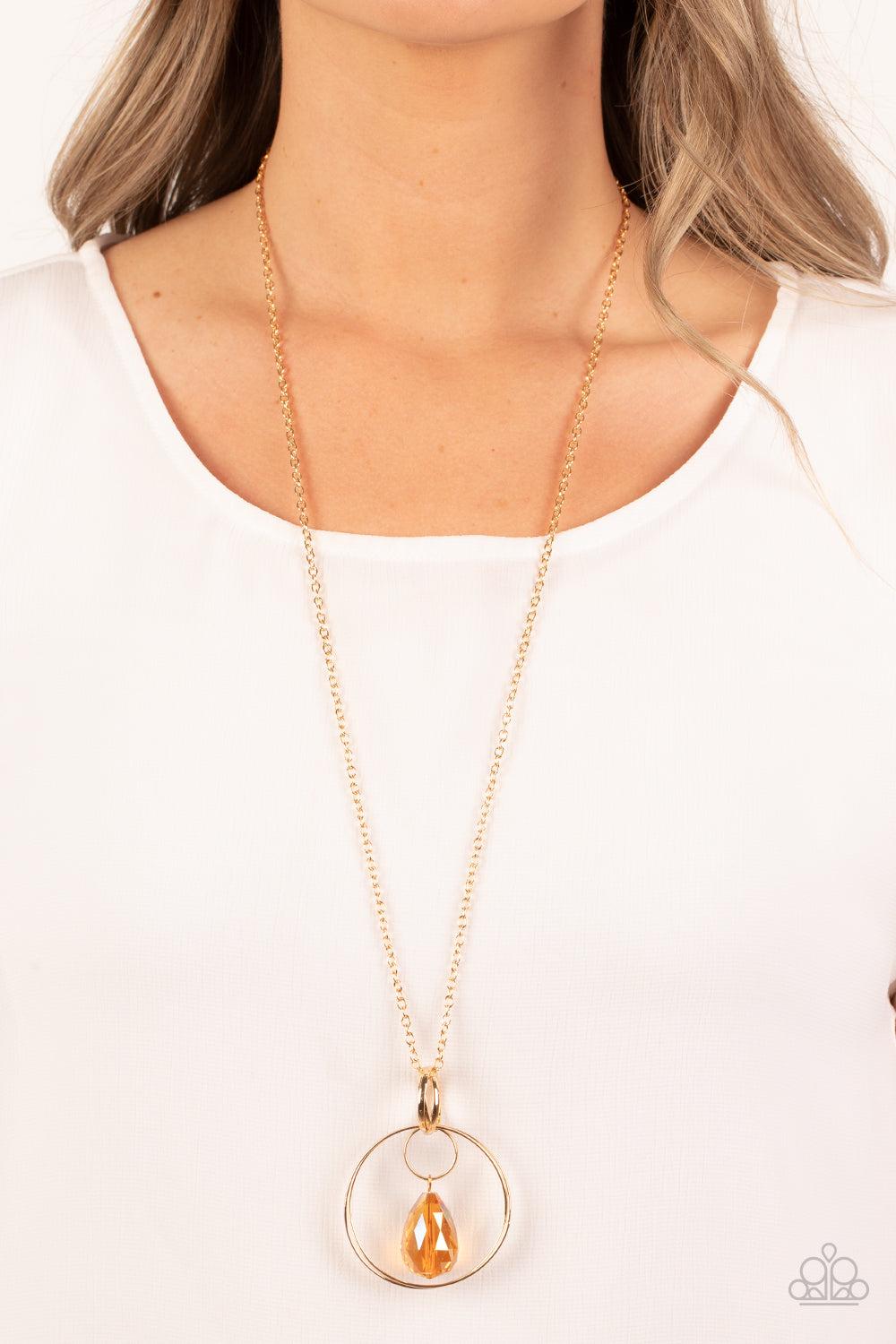 Paparazzi Accessories ❋Swinging Shimmer - Gold Necklace❋ Flat Rate Ship $4.50❋ - Image #2