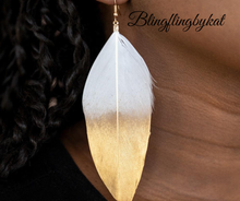 Load image into Gallery viewer, Paparazzi Accessories ✽ Fleek Feathers - White Earrings✽Flat Rate Ship $4.50✽ - Image #3
