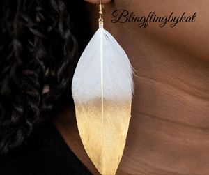 Paparazzi Accessories ✽ Fleek Feathers - White Earrings✽Flat Rate Ship $4.50✽ - Image #3