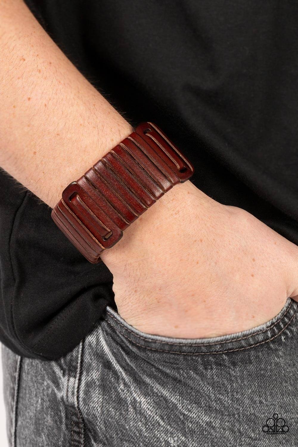 Paparazzi Accessories ❋Leather Lumberyard - Brown Bracelet❋ Flat Rate Ship $4.50❋ - Image #2