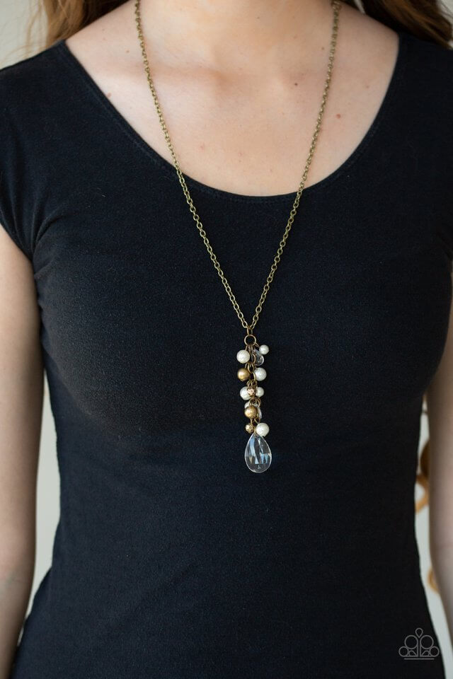 Paparazzi Accessories ❋Teardrop Serenity - Brass Necklace❋ Flat Rate Ship $4.50❋ - Image #2