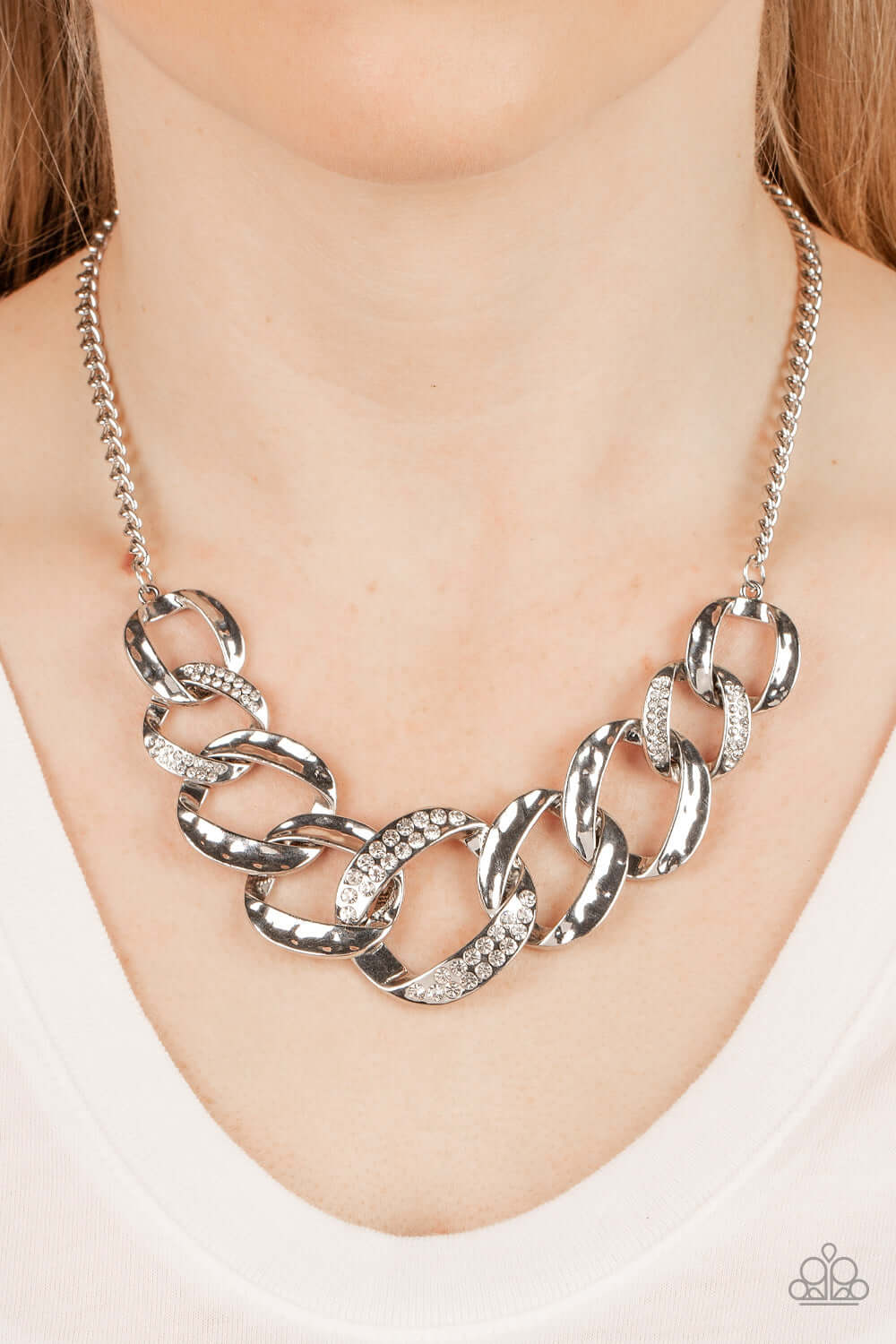 Paparazzi Accessories ❋Bombshell Bling - White Necklace❋ Flat Rate Ship $4.50❋ - Image #2