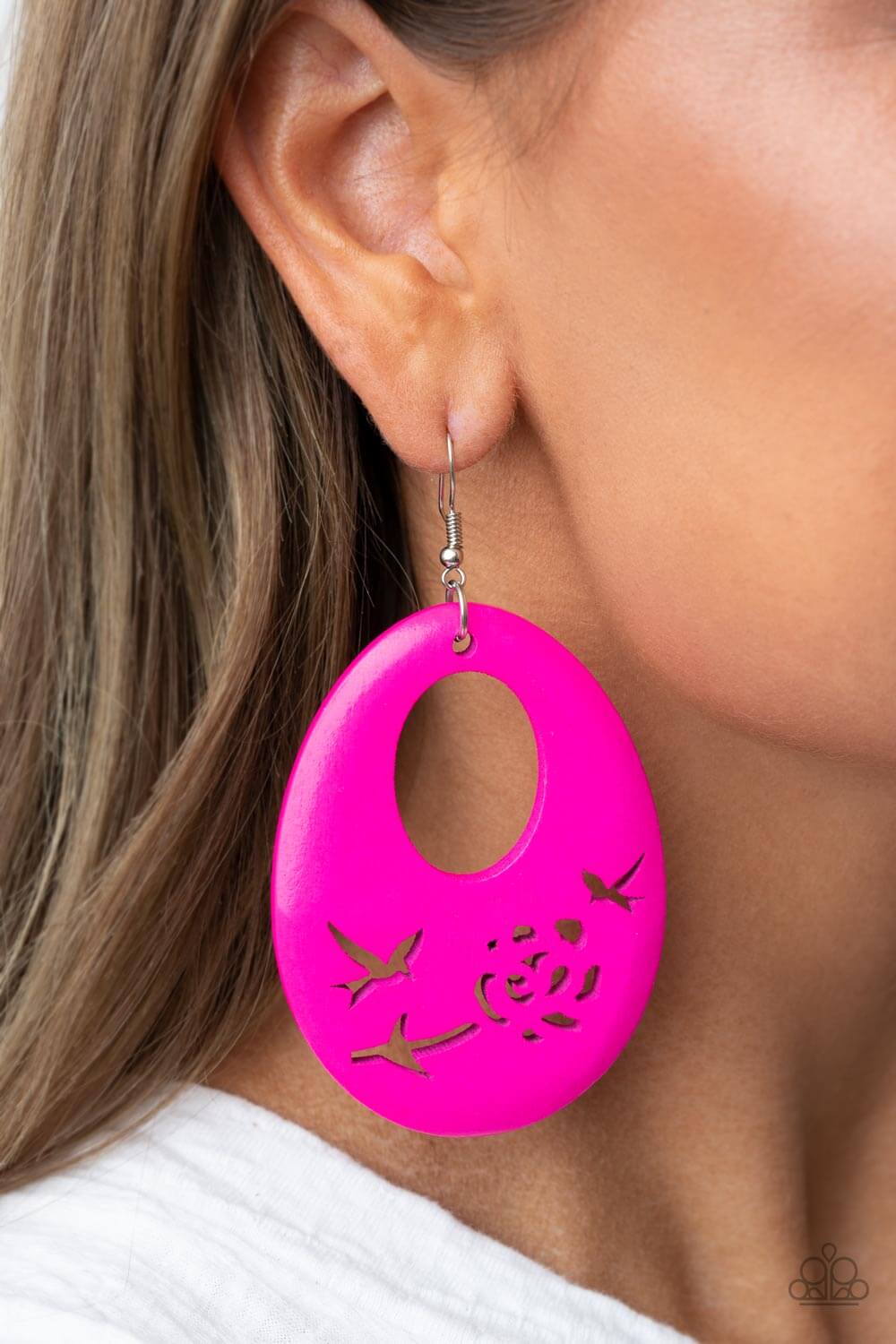 Paparazzi Accessories ❋Home TWEET Home - Pink Earrings❋ Flat Rate Ship $4.50❋ - Image #2