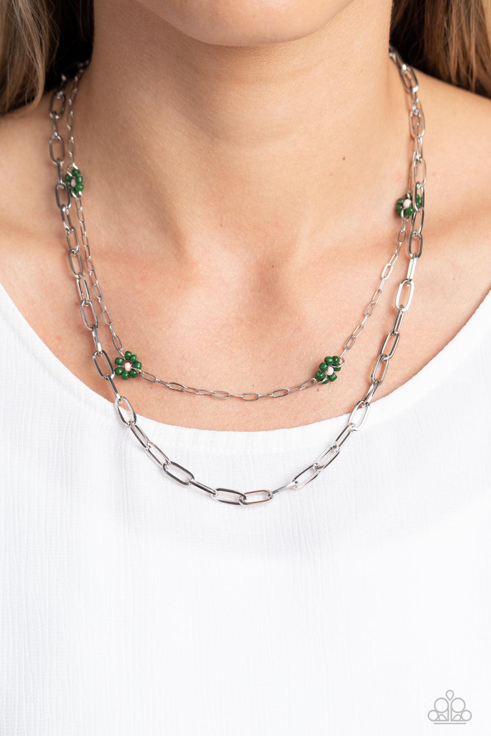 Paparazzi Accessories ❋Bold Buds - Green Necklace❋ Flat Rate Ship $4.50❋ - Image #2