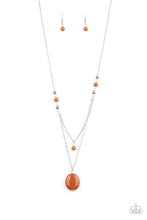 Load image into Gallery viewer, brought✽to✽you✽by✽blingflingbykat✽time-to-hit-the-roam-orange-necklace✽paparazzi-accessories
