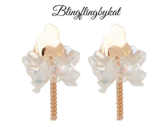 Paparazzi Accessories ✽Harmonically Holographic - Gold Post Earrings✽Flat Rate Ship $4.50✽ - Image #2