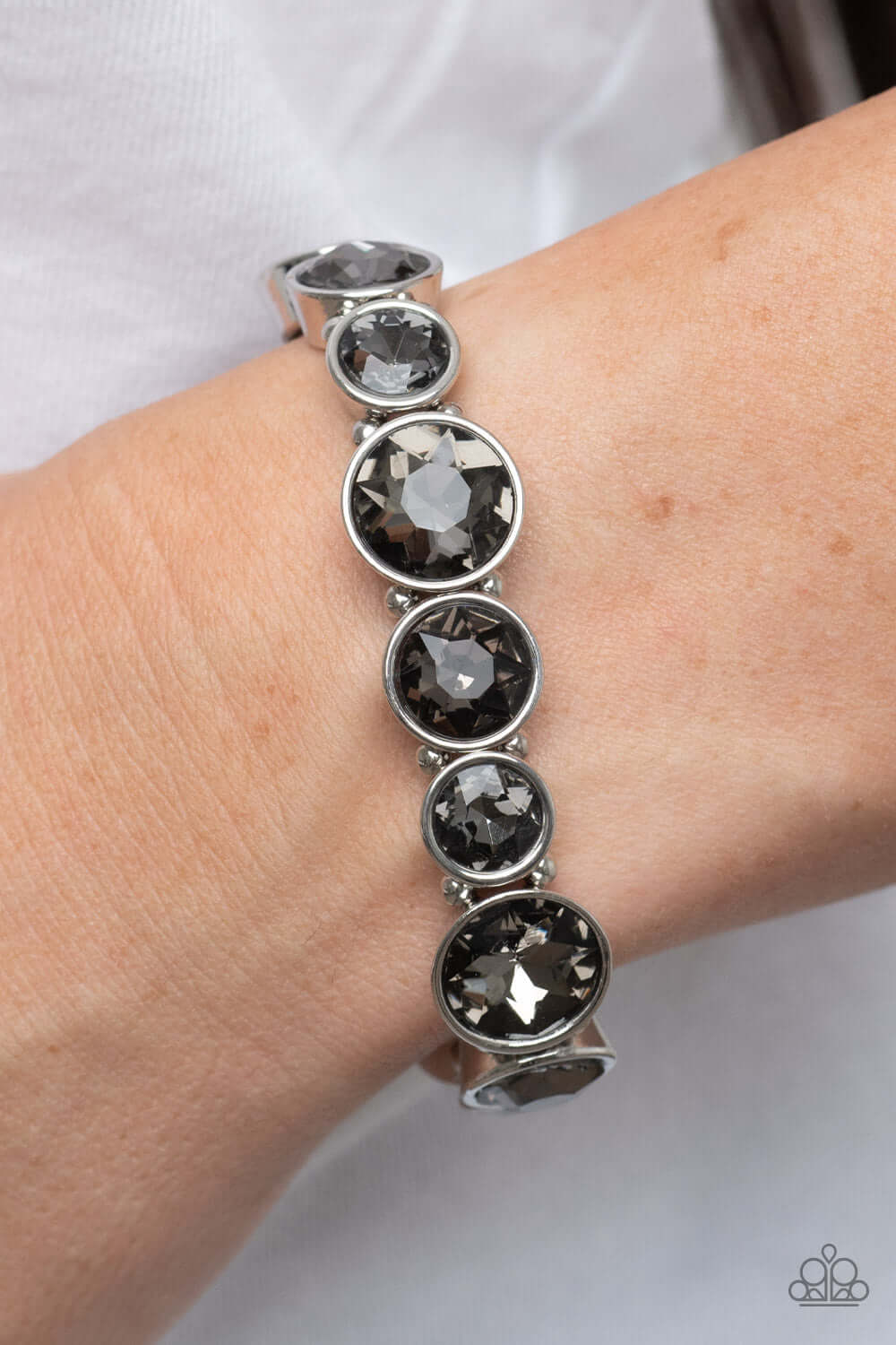 Paparazzi Accessories ❋Twinkling Tease - Silver Bracelet❋ Flat Rate Ship $4.50❋ - Image #2