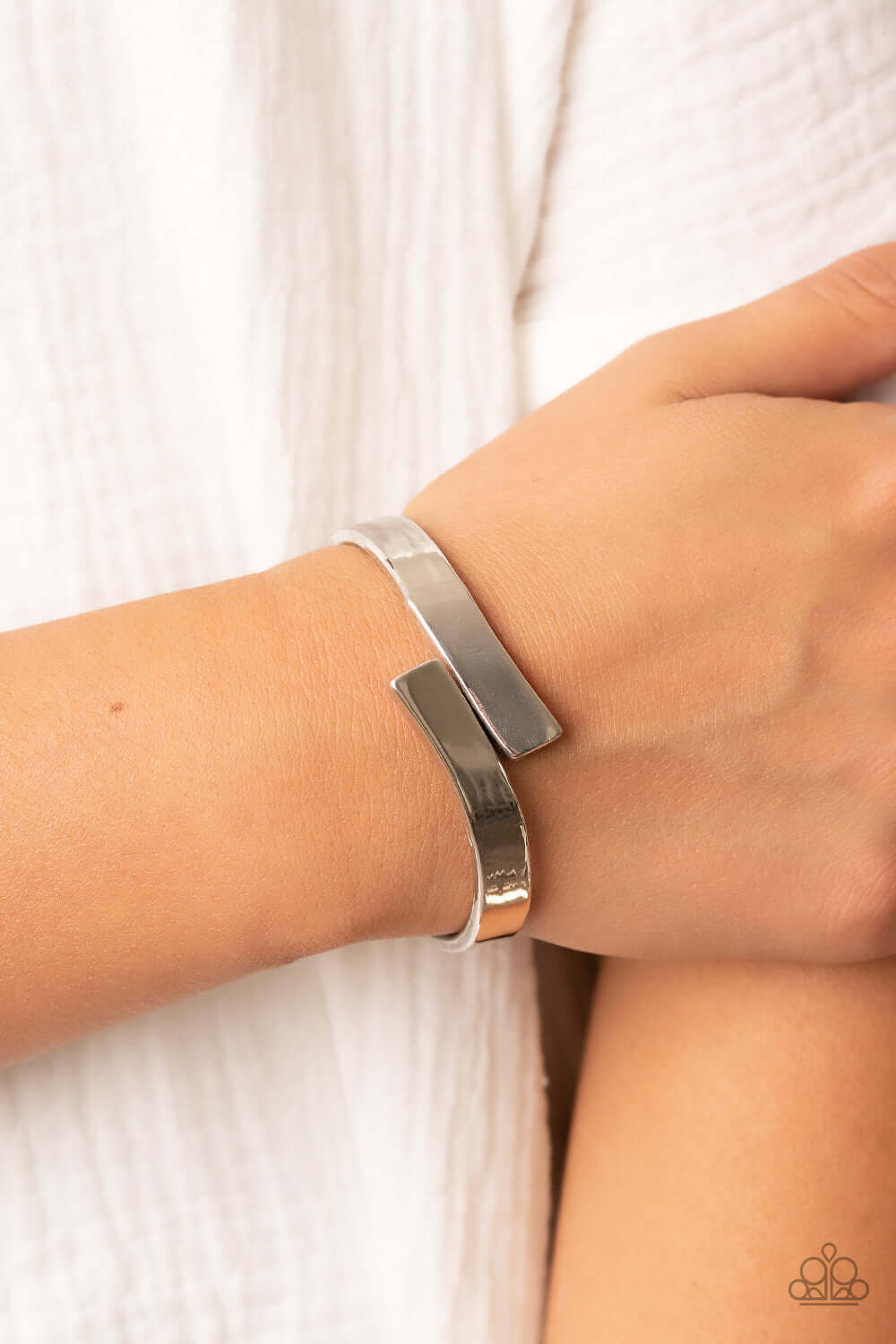 Paparazzi Accessories ❋Dare to Flare - Silver Bracelet❋ Flat Rate Ship $4.50❋ - Image #2