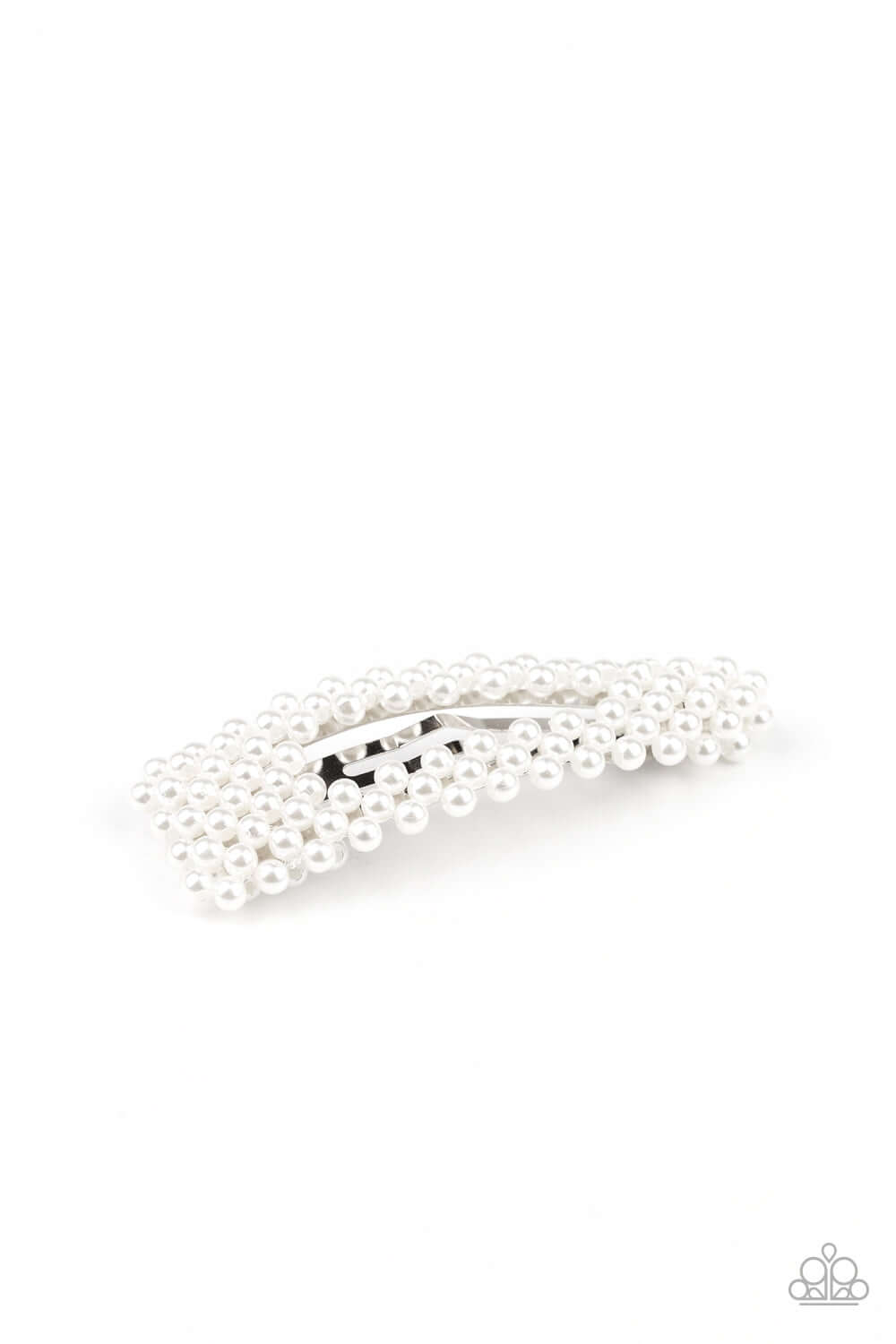 Paparazzi Accessories ✽ Pearl Persuasion - White Hair Clip✽Flat Rate Ship $4.50✽ - Image #2