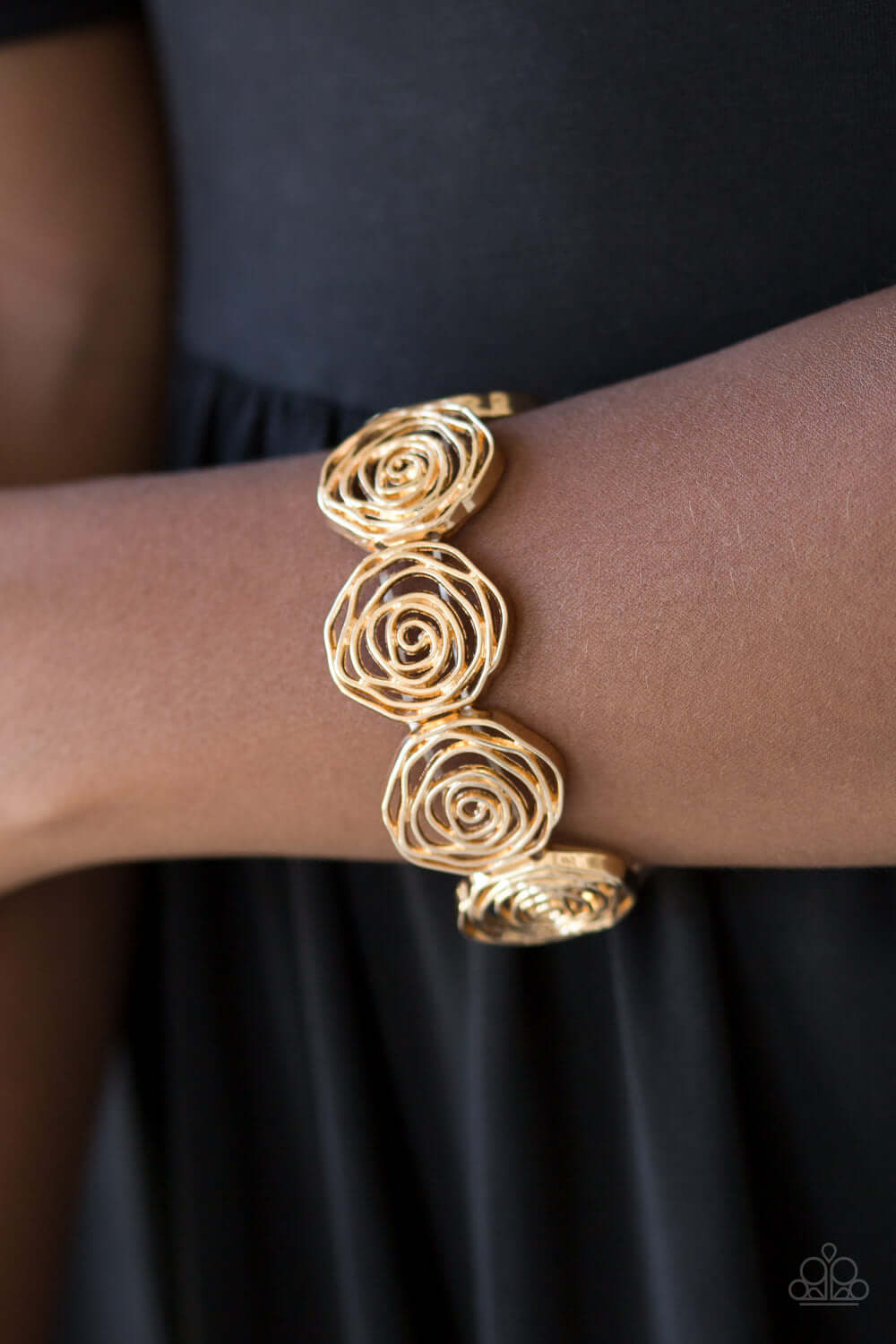 Paparazzi Accessories ✽ Beat Around The ROSEBUSH - Gold Bracelet✽Flat Rate Ship $4.50✽ - Image #2