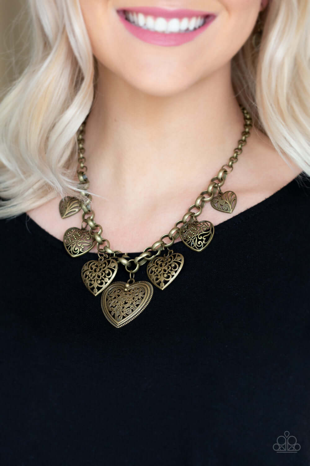 Paparazzi Accessories ✽ Love Lockets - Brass Necklace✽Flat Rate Ship $4.50✽ - Image #2