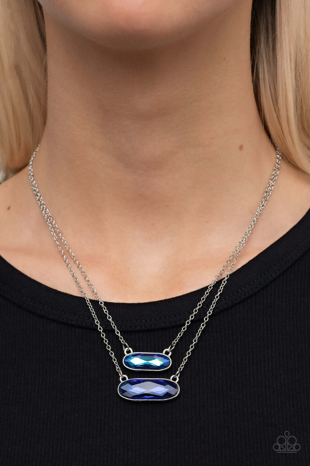 Paparazzi Accessories ❋Double Bubble Burst - Blue Necklace❋ Flat Rate Ship $4.50❋ - Image #2