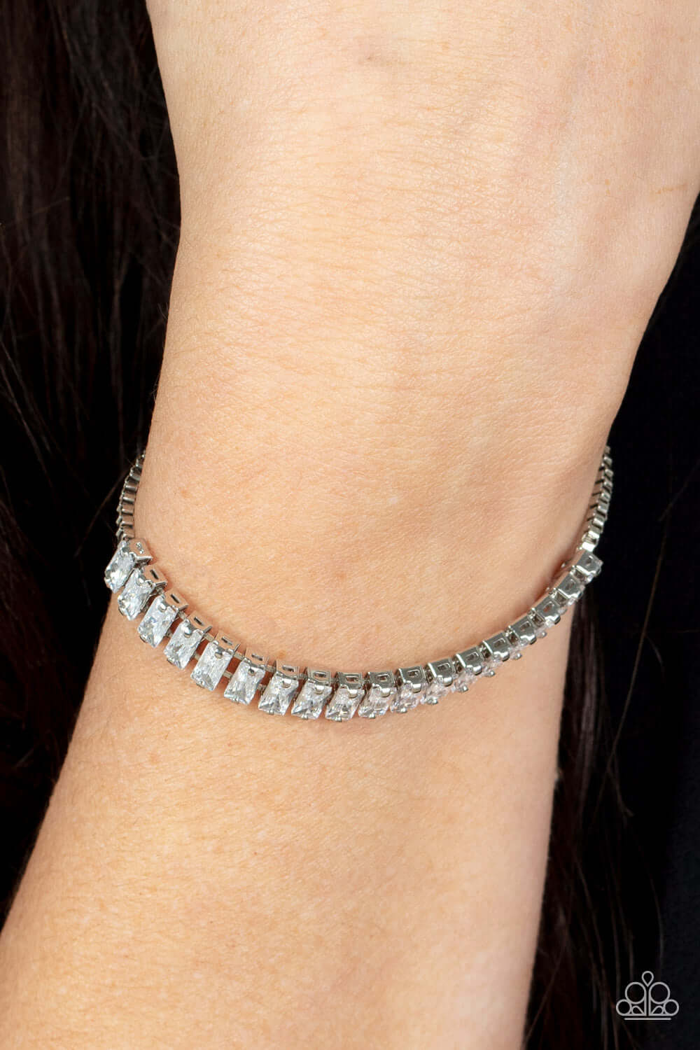 Paparazzi Accessories ❋Glitz and Glimmer - White Bracelet❋ Flat Rate Ship $4.50❋ - Image #2