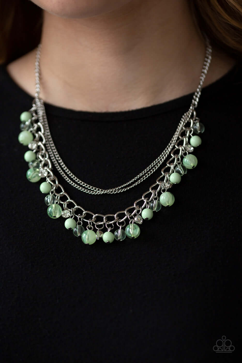 Paparazzi Accessories ✽ Wait and SEA - Green Necklace✽Flat Rate Ship $4.50✽ - Image #2