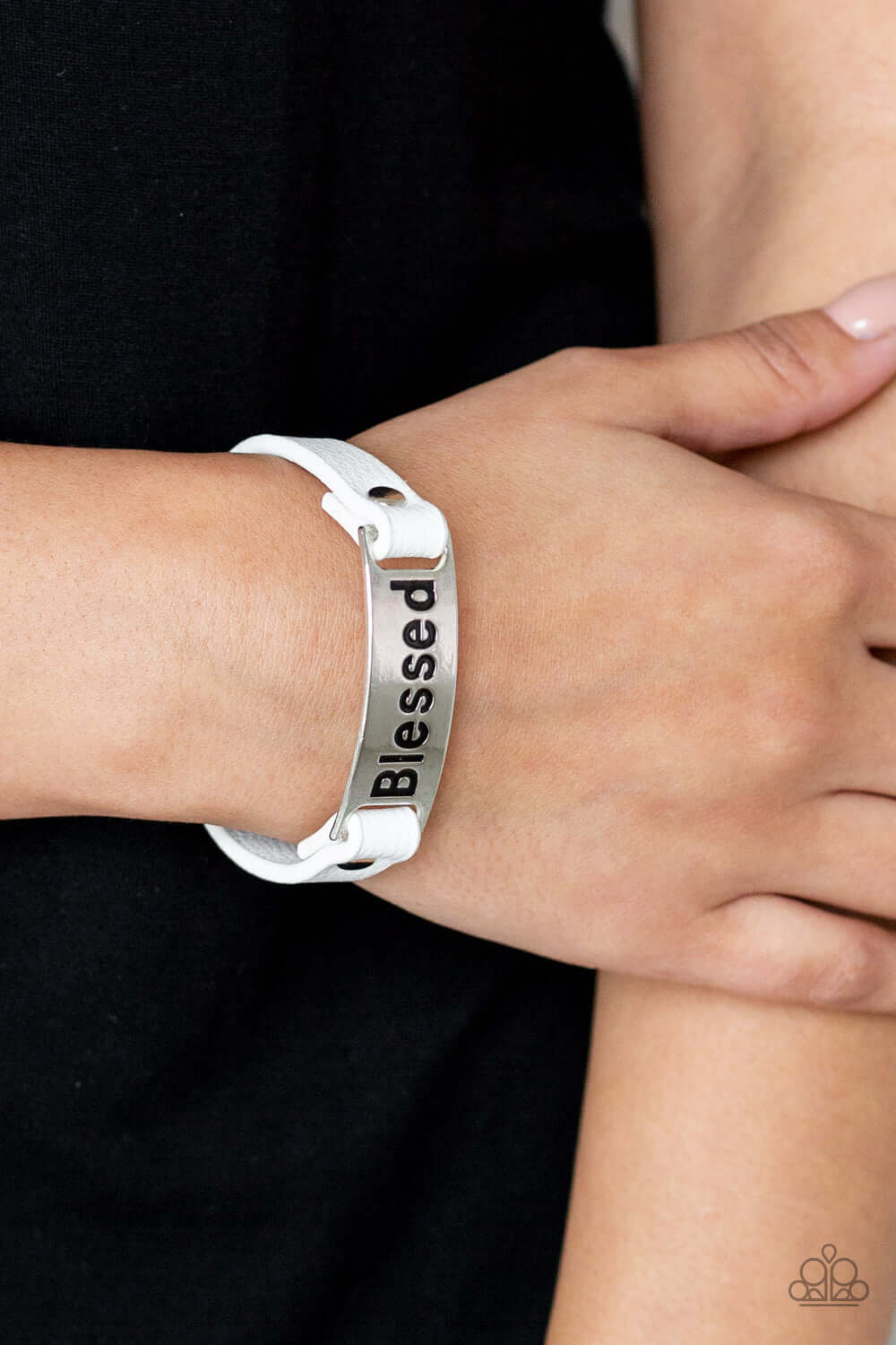 Paparazzi Accessories ✽ Count Your Blessings - White Bracelet✽Flat Rate Ship $4.50✽ - Image #2