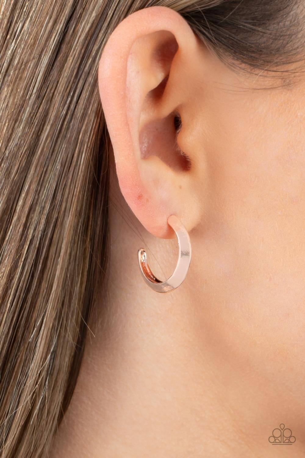 Paparazzi Accessories ❋BEVEL Up - Rose Gold Earrings❋ Flat Rate Ship $4.50❋ - Image #2
