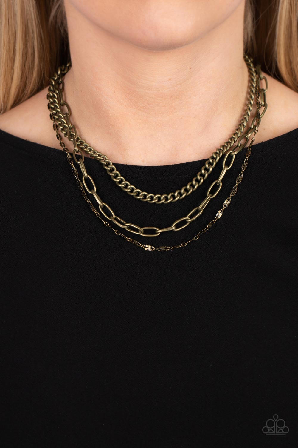 Paparazzi Accessories ❋Galvanized Grit - Brass Necklace❋ Flat Rate Ship $4.50❋ - Image #2