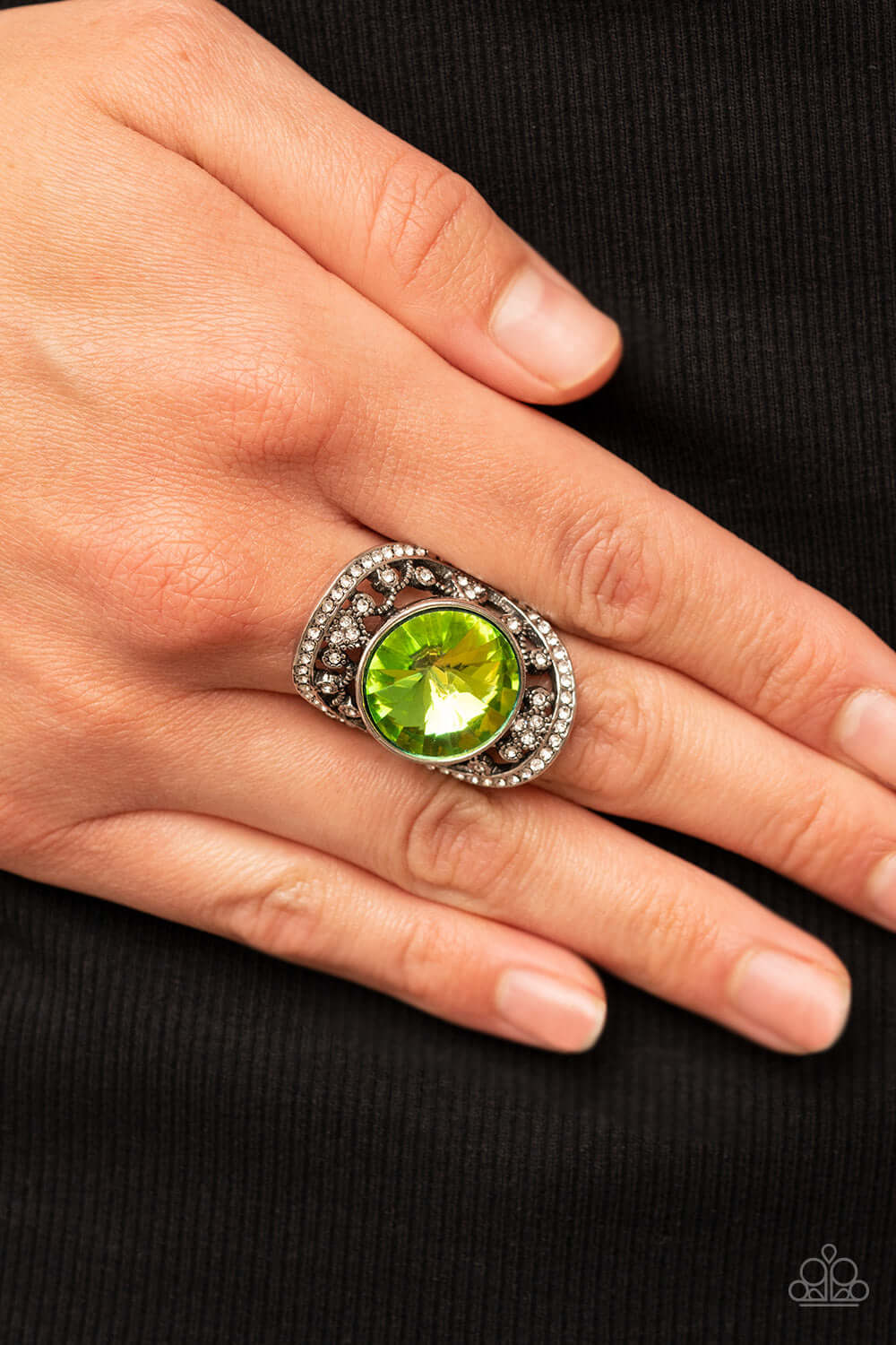Paparazzi Accessories ❋Galactic Garden - Green Ring❋ Flat Rate Ship $4.50❋ - Image #2
